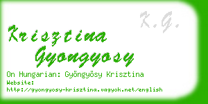 krisztina gyongyosy business card