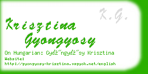 krisztina gyongyosy business card